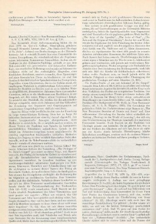 347-348 [Rezension] Barrett, Charles K., New Testament essays