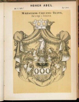 Taf. 244. Marsciano - Carcano - Testa, Herzöge v. Gravina.