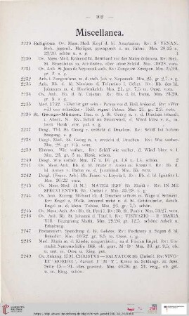 Miscellanea (Nr. 2229 - 2283)
