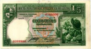 Geldschein, 5 Pesos, 1935