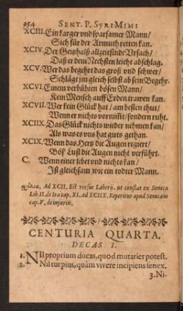 Centuria Quarta.