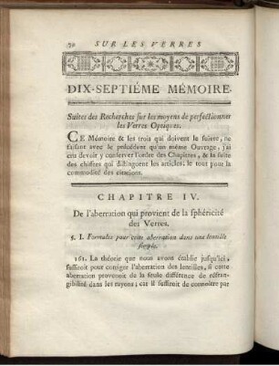 Chapitre IV. De l'aberration qui provient de la sphéricité des Verres