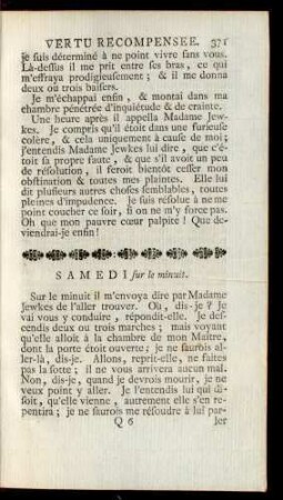 Samedi sur le minuit.