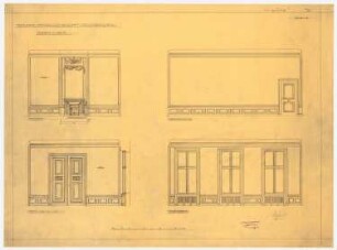 Berliner Handelsgesellschaft, Berlin Erweiterung: Damenzimmer: Wandansichten 1:25