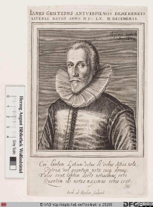 Bildnis Janus Gruter(us) (eig. Jan de Gruytere)