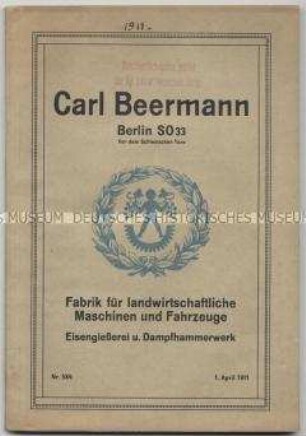 Katalog landwirtschaftlicher Maschinen und Geräte