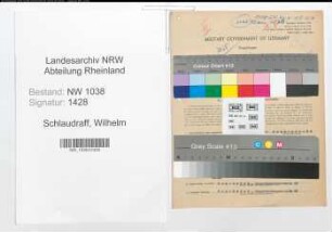 Entnazifizierung Wilhelm Schlaudraff , geb. 16.08.1900 (Beamter)