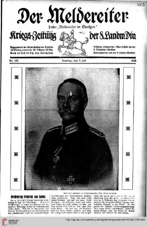 Hefte 103-110, Juli-August 1918