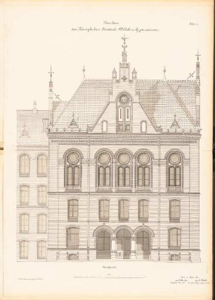 Friedrich-Wilhelm-Gymnasium, Berlin: Nordfront 1:50