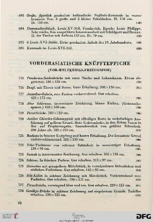 Vorderasiatische Knüpfteppiche (Nr. 715-754)