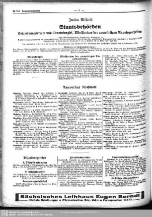 Zweiter Abschnitt. Staatsbehörden