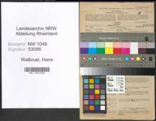 Entnazifizierung Hans Walbruel , geb. 02.12.1901 (Ingenieur)