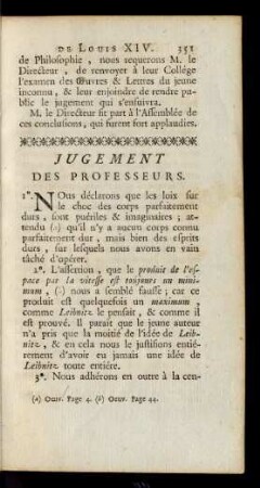 Jugement Des Professeurs