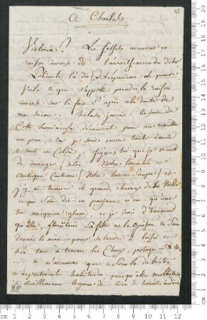 Brief von Victorine de Chamisso an Charles de Chamisso
