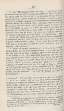 518[520]-526[528] Zur Charakteristik der kirchlichen Lage im Königreiche Sachsen