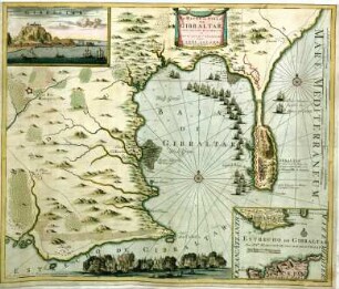 WHK 12 Spanischer Sukzessionskrieg 1701-1713 bis zum Frieden von Rastatt: Plan des Hafens und der Straße von Gibraltar, 1704