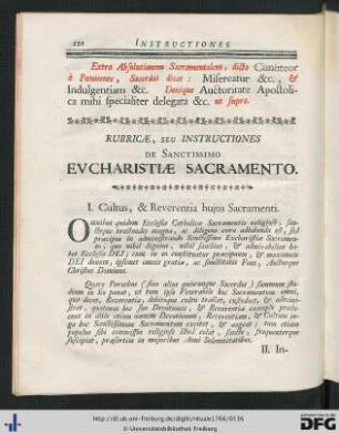 De Sacramento Eucharistiae.