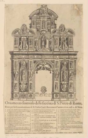 Fassadendekoration zur Kanonisierung des Carlo Borromeo, 1610
