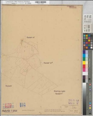 Heek, Flurbereinigung (Umlegung) Ahle, Schätzungskarte 3 Planbl.12,3