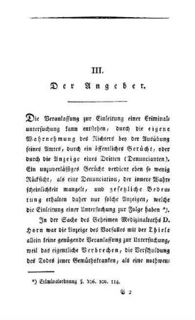 III. Der Angeber