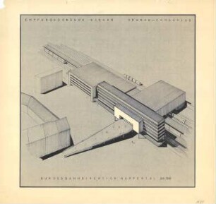 Empfangsgebäude Bahnhof Siegen: Bundesbahndirektion Wuppertal. Empfangsgebäude Siegen , Vorschlag zu einem Neubau