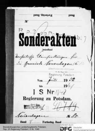 Kleinsiedlungen in Neuenhagen, Kr. Niederbarnim