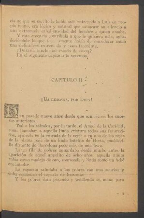 Capítulo II - ¡Una limosna, por Dios!