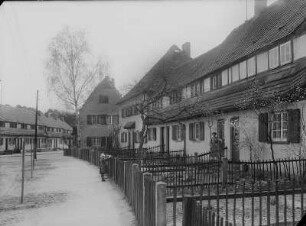 Am Grünen Zipfel : Dresden-Hellerau. Westliche Gartenseite der Straße Am Grünen Zipfel