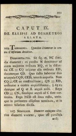 Caput IX. [VIIII.] De Ellipsi Ad Diametros Relata