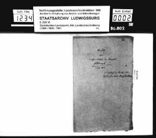 Gewerbestatistik des Oberamts einschließlich des Thurn und Taxis'schen Amts Obersulmetingen