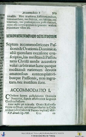 Septem accomodationes Passionis et Orationis Dominicae