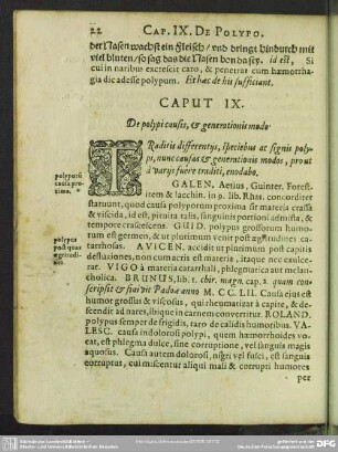 Caput IX. De polypi causis, & generationis modo