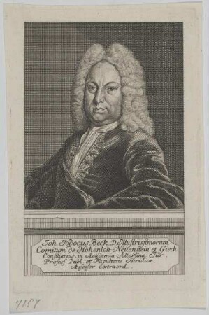 Bildnis des Joh. Jodocus Beck
