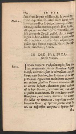 In Die Purificationis Mariae.