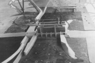 Hydraulisches Modell der Eiderabdämmung in der Bundesanstalt für Wasserbau
