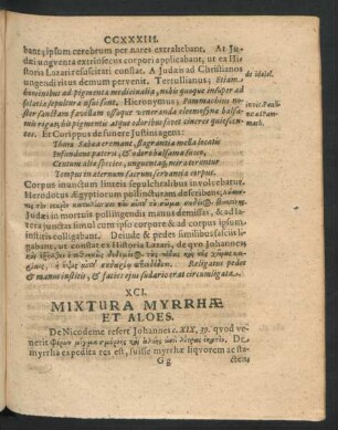 XCI. Mixtura Myrrhae Et Aloes. - C. Ultimum Officium.