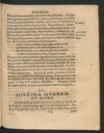 XCI. Mixtura Myrrhae Et Aloes. - C. Ultimum Officium.