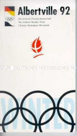 Informationsheft zur Olympia-Mannschaft, Albertville 92