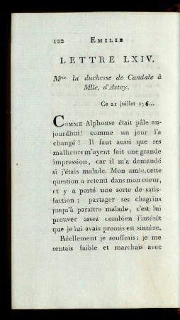 Lettre LXIV.