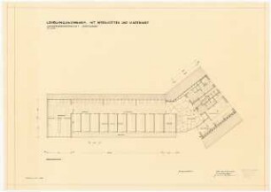 Siedlung Hinrichssegen, Bruckmühl Lehrlingswohnheim und Kindergarten: Grundriss Obergeschoss 1:100