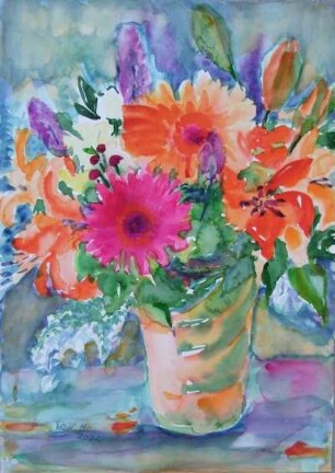 Lilien und Dahlien