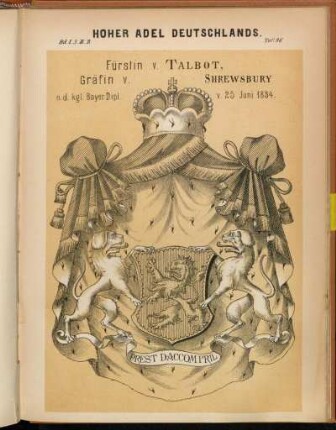 Taf. 96. Fürstin v. Talbot, Gräfin v. Shrewsbury