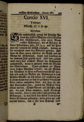 Concio XVI. Textus: Matth. 27 . v. 35 - 39.