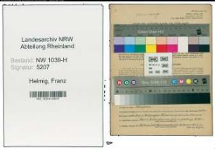 Entnazifizierung Franz Helmig , geb. 04.01.1901 (Lehrer)
