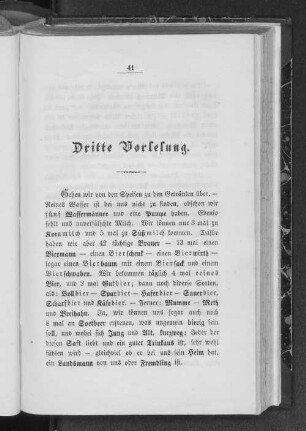 Dritte Vorlesung.