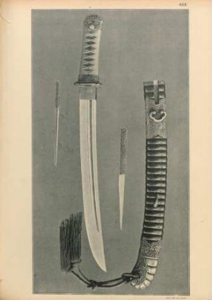 AEE [Petit sabre, avec le fourreau, le Kodzuka et les kogai]