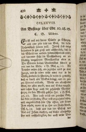 CCLXXVIII. Am Bußtage über Ebr. 10, 28. 29.