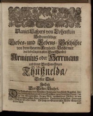 Inhalt des Ersten Buches.