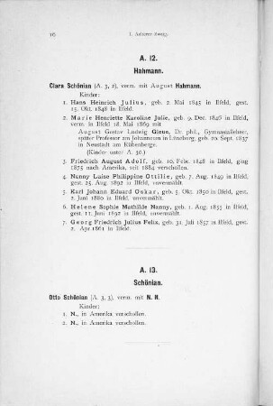 A. 13. Schönian.