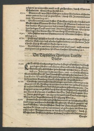 Der Bäpstischen Theologen Teutsche Bücher.